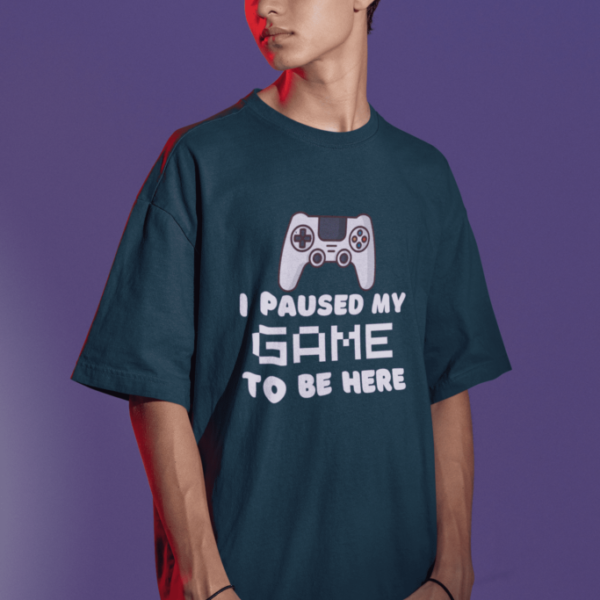 Paused game Unisex Oversized T-Shirt