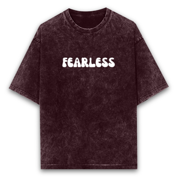 Fearless Acid Wash Oversized T - Shirt